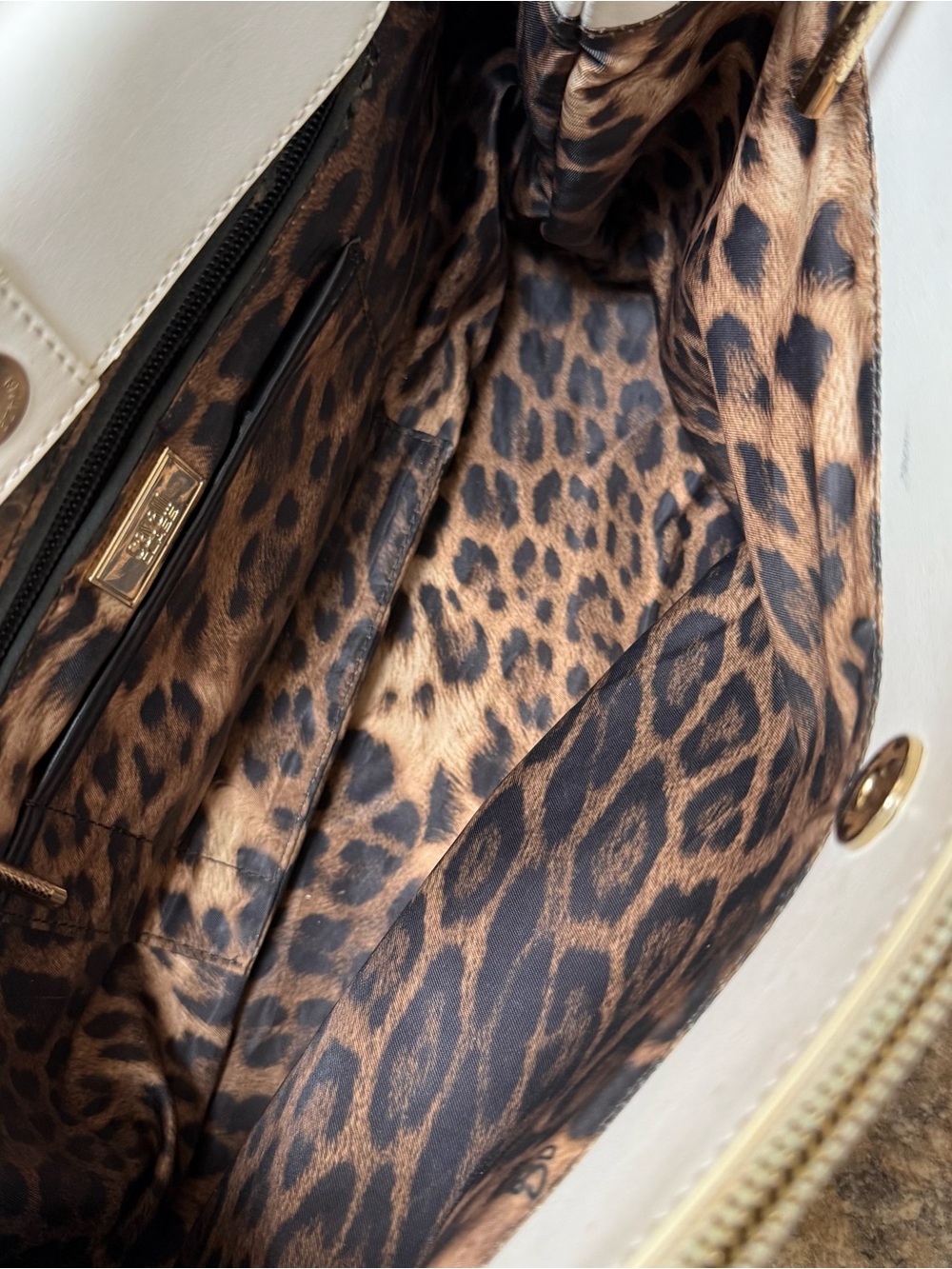 Cavalli Class By Roberto Cavalli Stardust Med Bucket Bag Off White - Picture 5 of 11